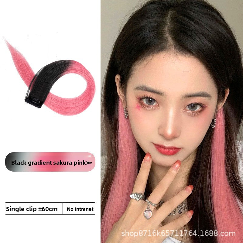 Colorful one-piece wig pieces