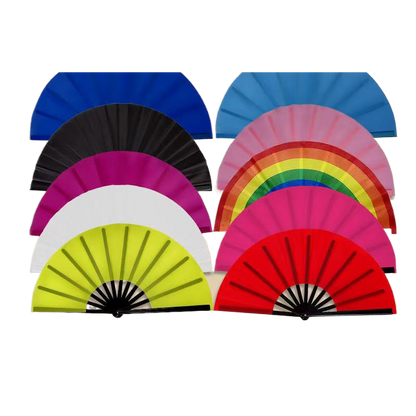 Colorful Pattern Kung Fu Fan