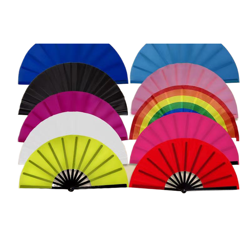 Colorful Pattern Kung Fu Fan
