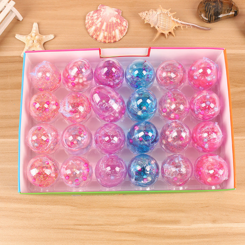 Colorful Pearl Crystal Mud Eggs Sensory Play Slime