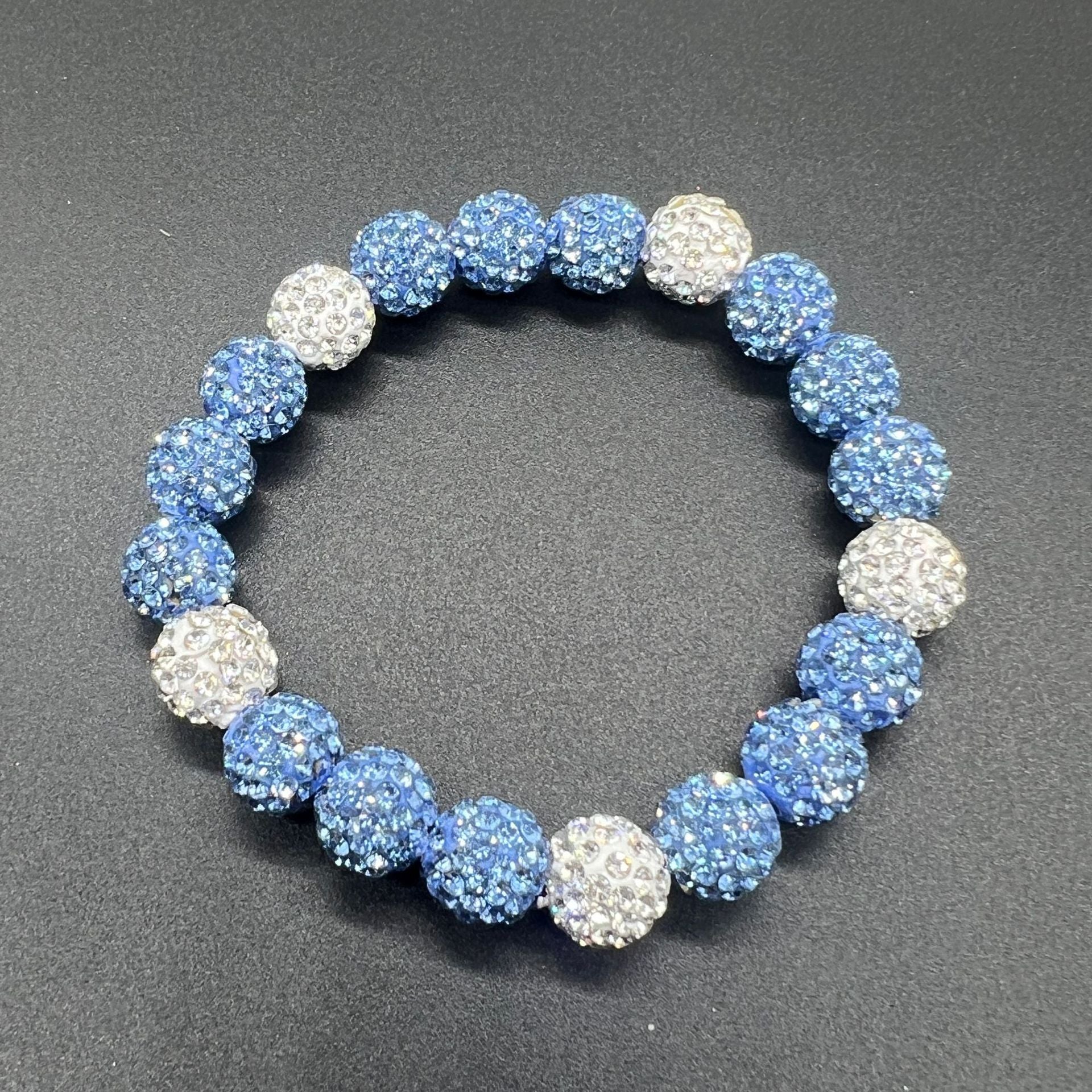 Colorful Rhinestone Baseball Bracelet for Men and Women
