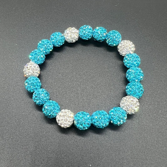 Colorful Rhinestone Baseball Bracelet for Men and Women