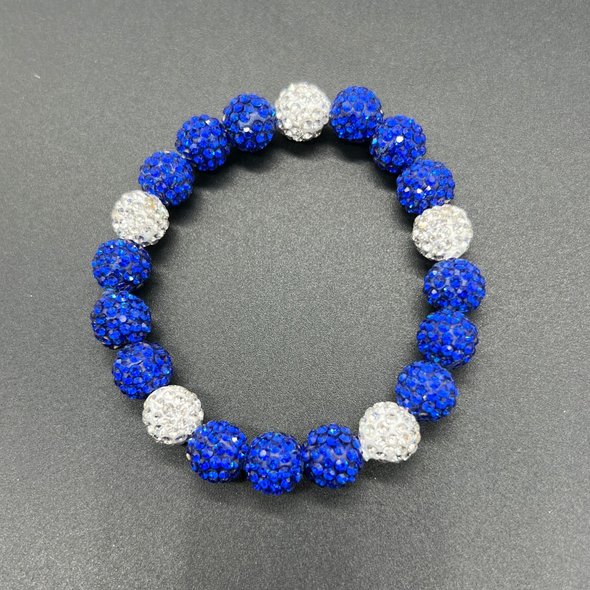 Colorful Rhinestone Baseball Bracelet for Men and Women