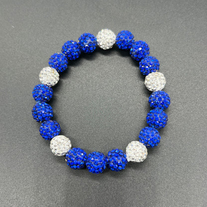 Colorful Rhinestone Baseball Bracelet for Men and Women