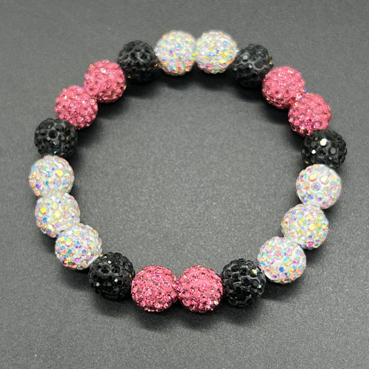 Colorful Rhinestone Baseball Bracelet for Men and Women