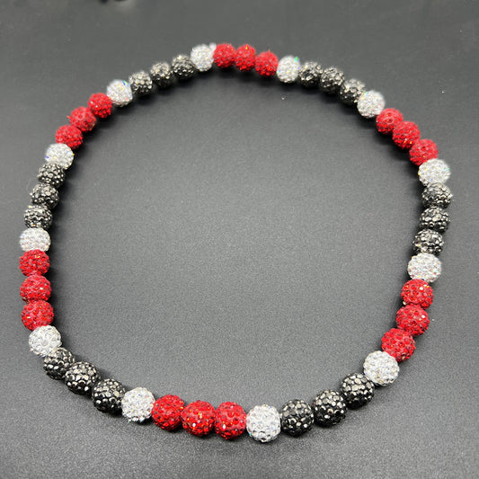 Colorful Rhinestone Baseball Bracelet for Men and Women