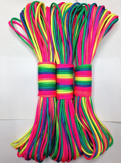Colorful segment dyed nylon umbrella rope