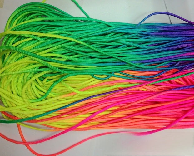 Colorful segment dyed nylon umbrella rope