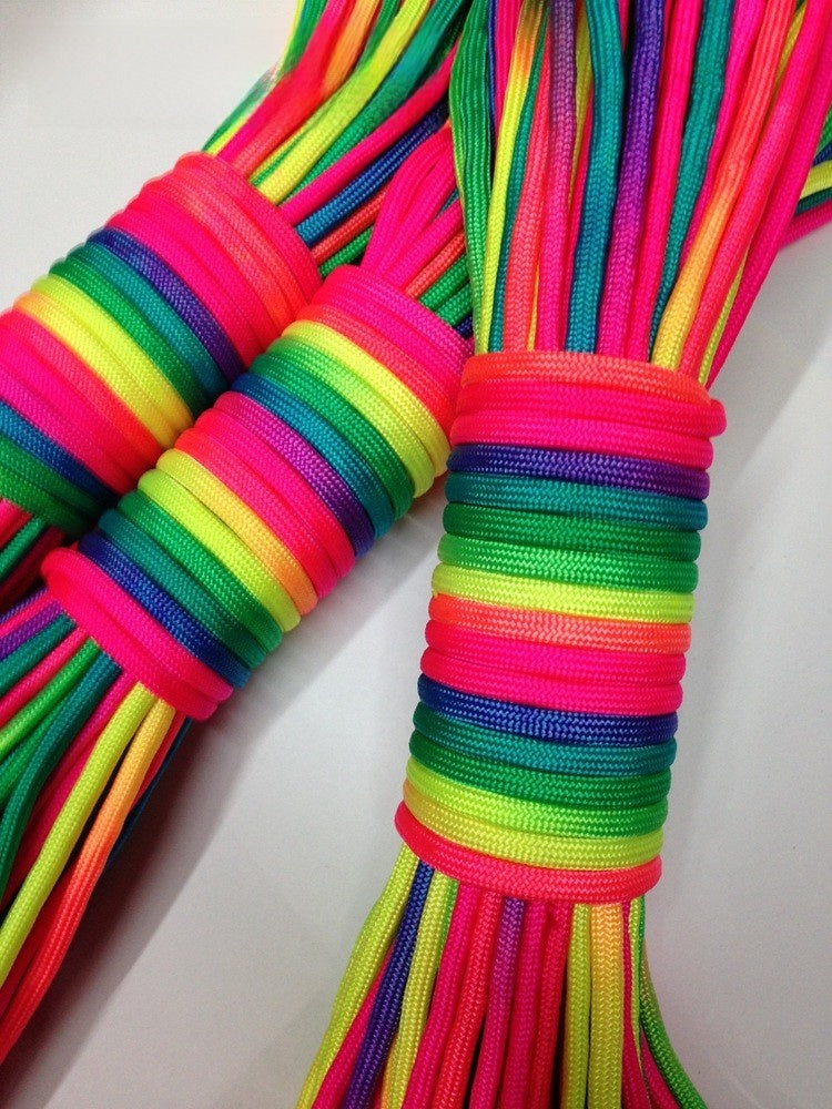 Colorful segment dyed nylon umbrella rope