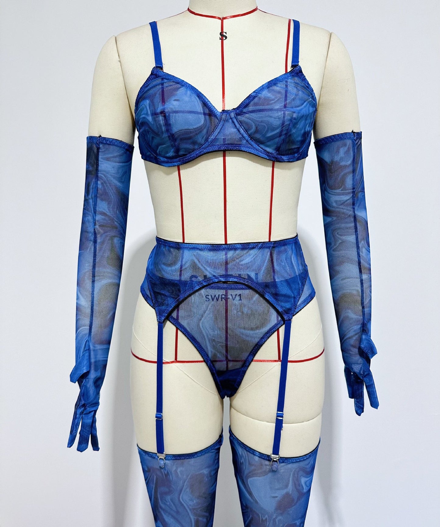 Colorful tie-dye sexual lingerie