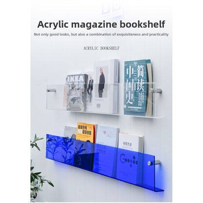 Colorful transparent acrylic bookshelf