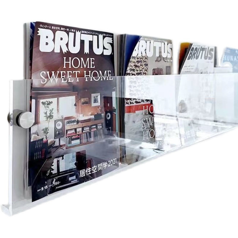 Colorful transparent acrylic bookshelf