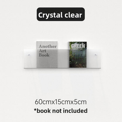 Colorful transparent acrylic bookshelf