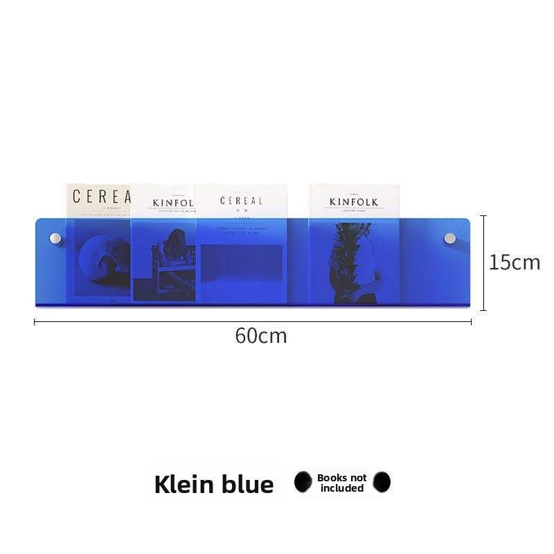Colorful transparent acrylic bookshelf