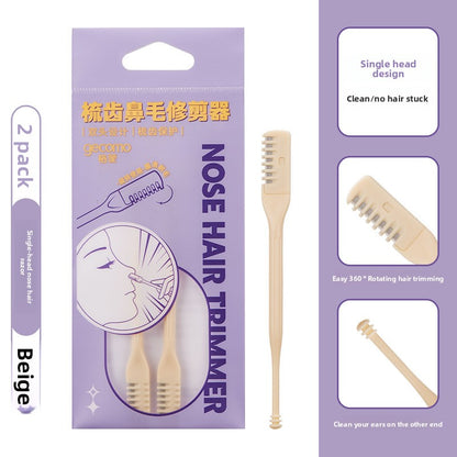Comb nose hair trimmer