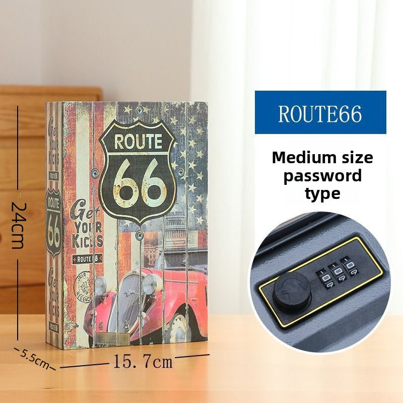 Combination Lock Book Safe Metal Storage Box