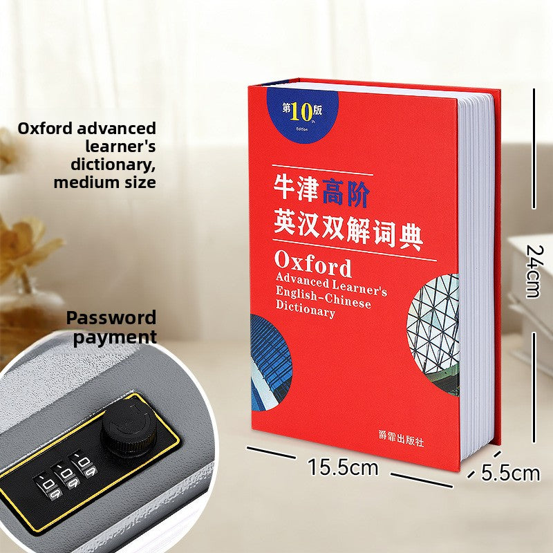 Combination Lock Book Safe Metal Storage Box