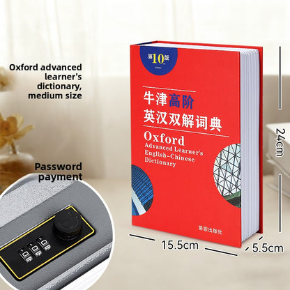 Combination Lock Book Safe Metal Storage Box