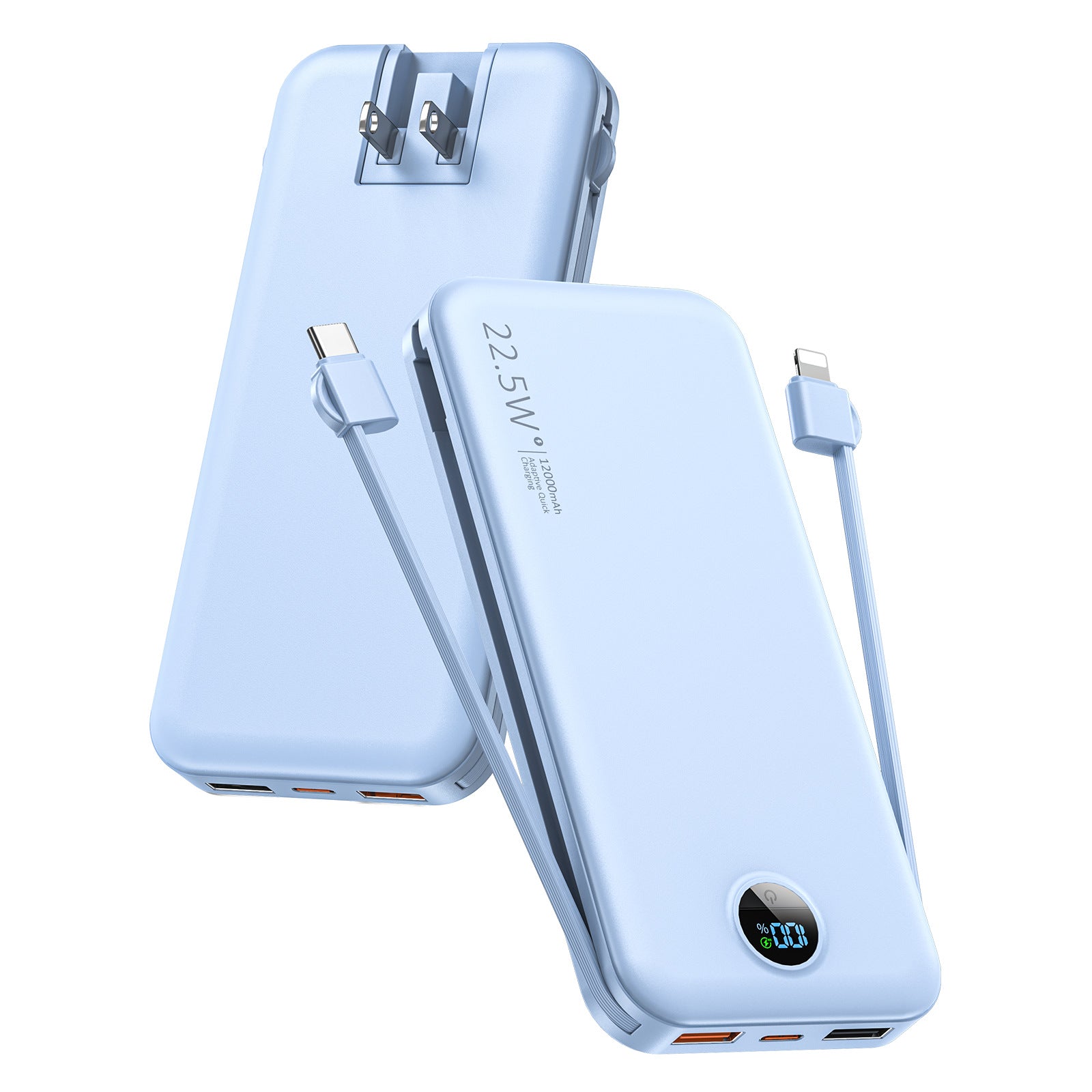 Comes with Ac Plug Power Bank Three-In-One Fast Charging with Cable