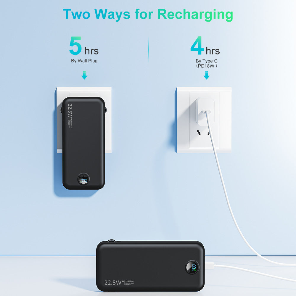 Comes with Ac Plug Power Bank Three-In-One Fast Charging with Cable