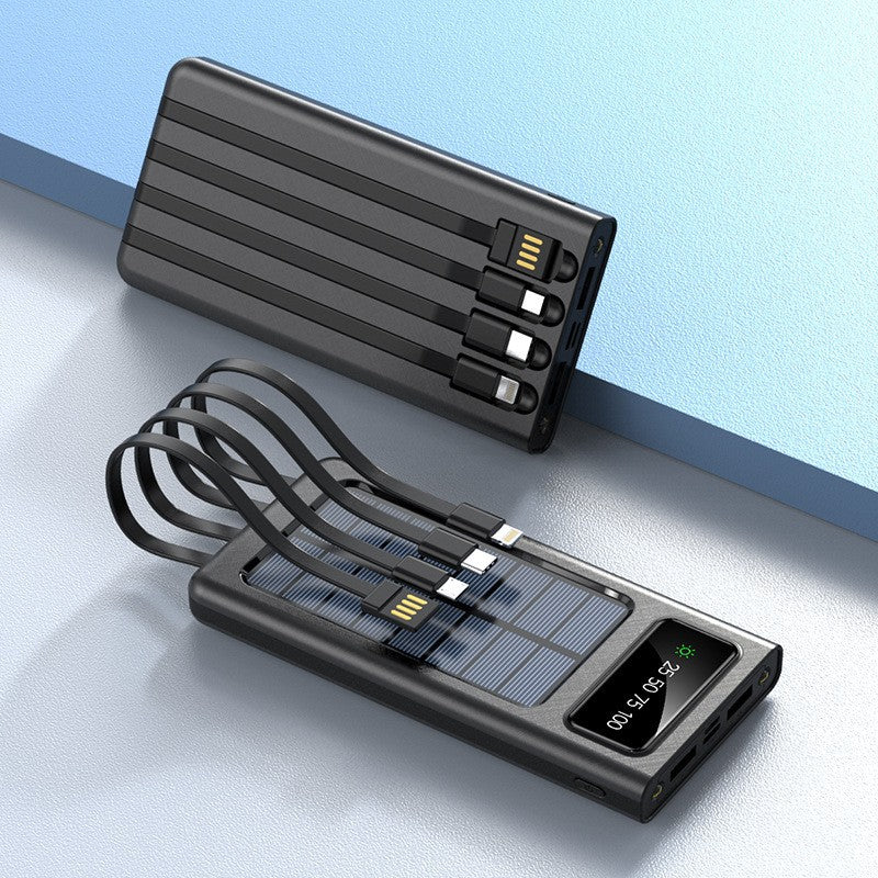Comes with Four-Wire Three-In-One Solar Power Bank