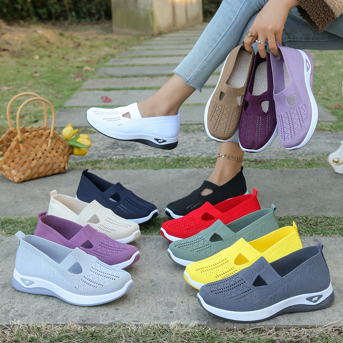 Comfortable and anti-slip hollowed-out shoes