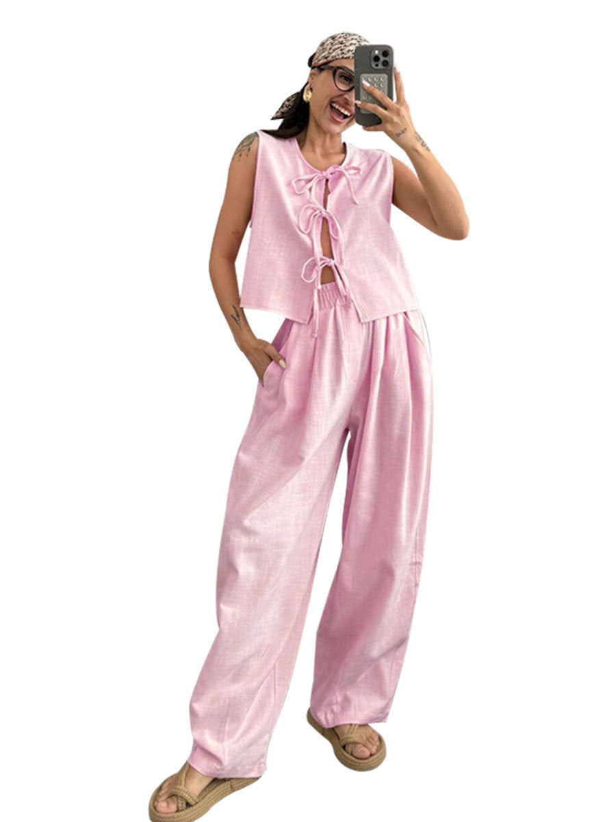 Comfortable and loose-fitting long pants set
