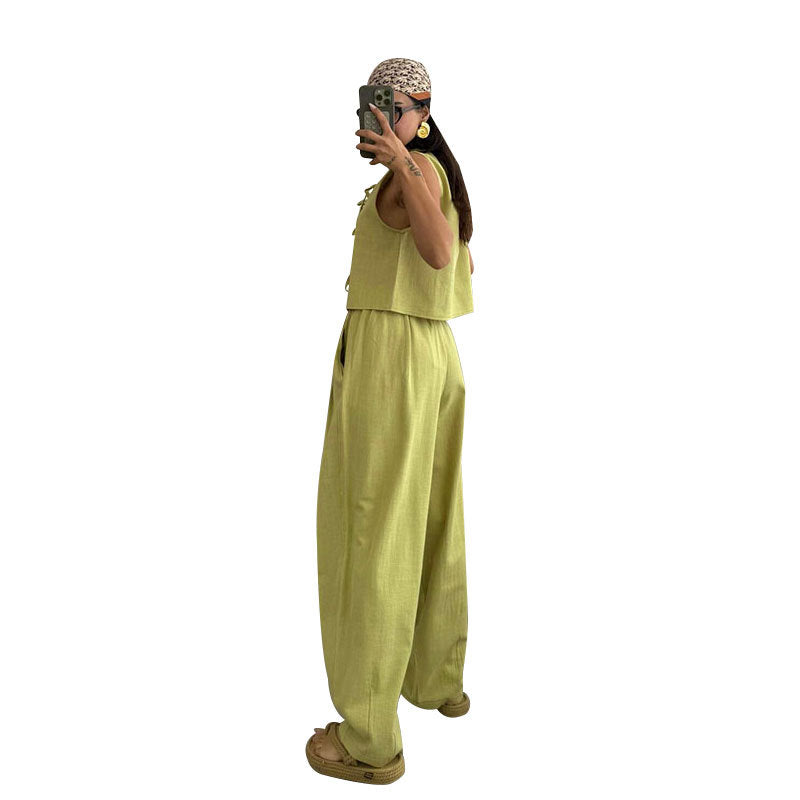 Comfortable and loose-fitting long pants set