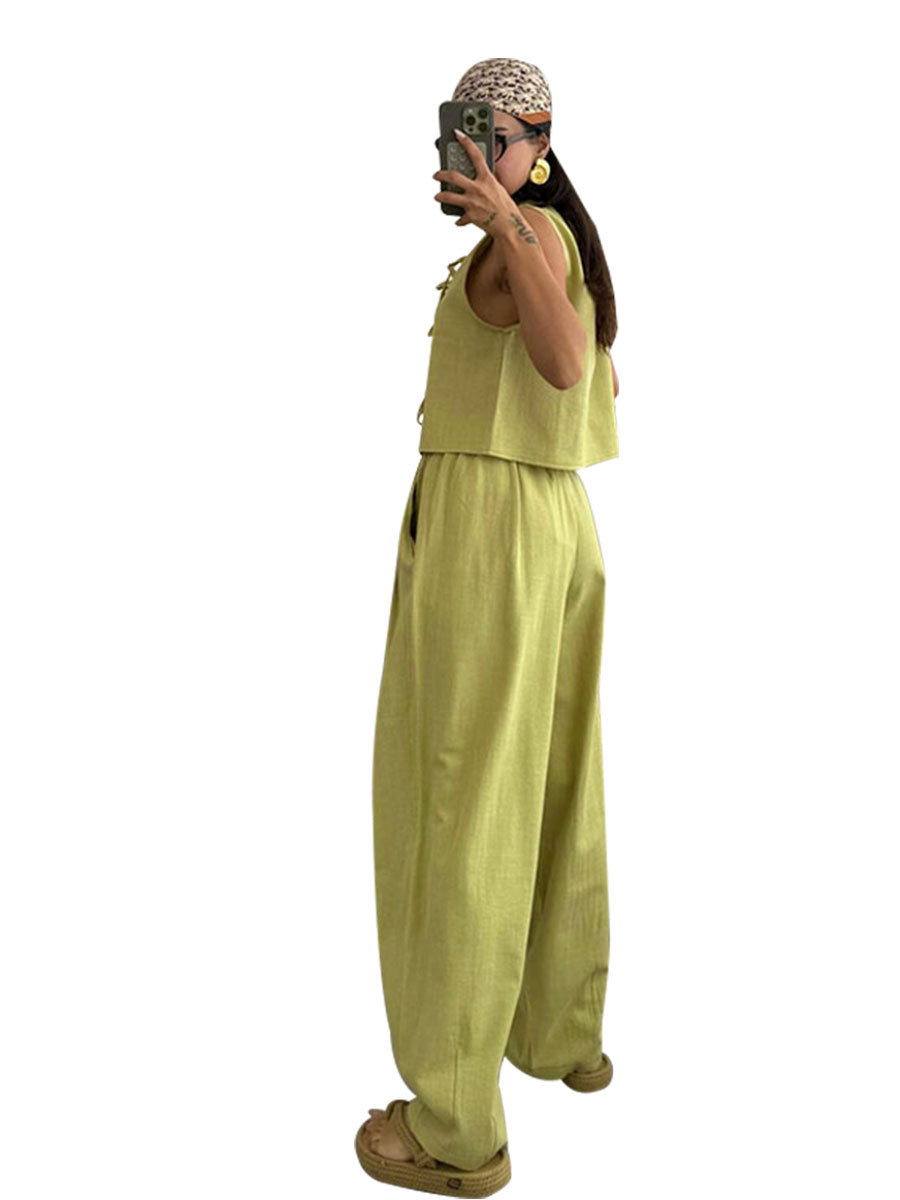 Comfortable and loose-fitting long pants set