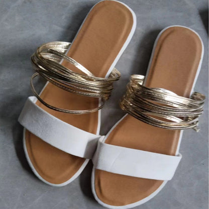 Comfortable Flat Sole Slip On Slippers for Women