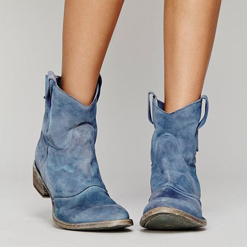 Comfortable Low-Heeled Women's Boots in Various Colors