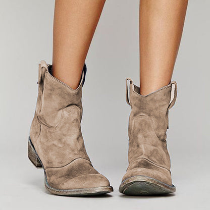 Comfortable Low-Heeled Women's Boots in Various Colors