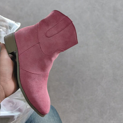 Comfortable Low-Heeled Women's Boots in Various Colors