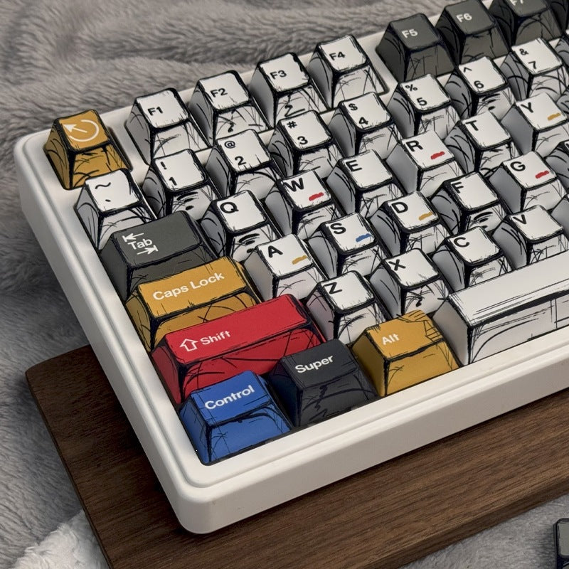 Comic Mixed Light Keycaps 136 Keys Mechanical Keyboard Keycaps