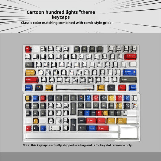 Comic Mixed Light Keycaps 136 Keys Mechanical Keyboard Keycaps