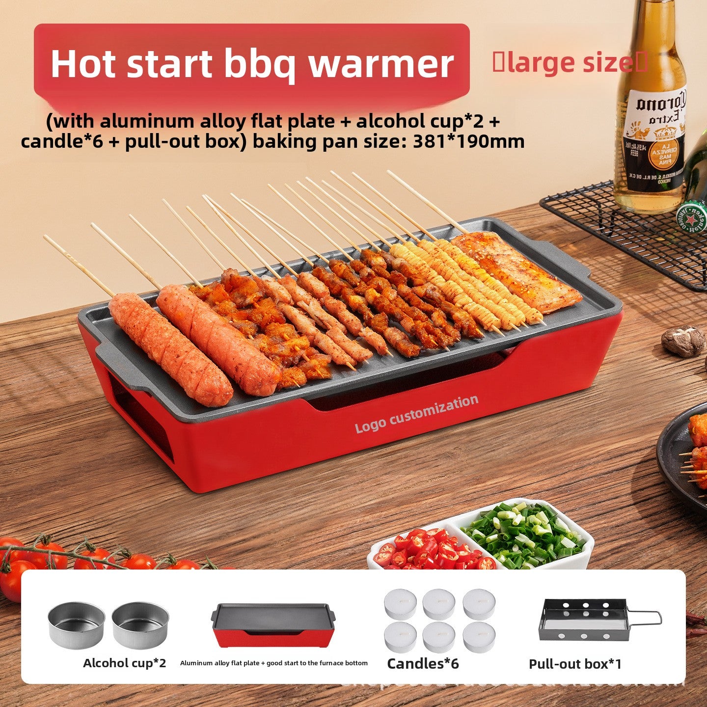 Commercial Barbecue Grill with Heat Preservation Function