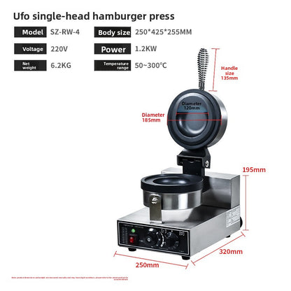 Commercial Dual Plate Sandwich Waffle Maker