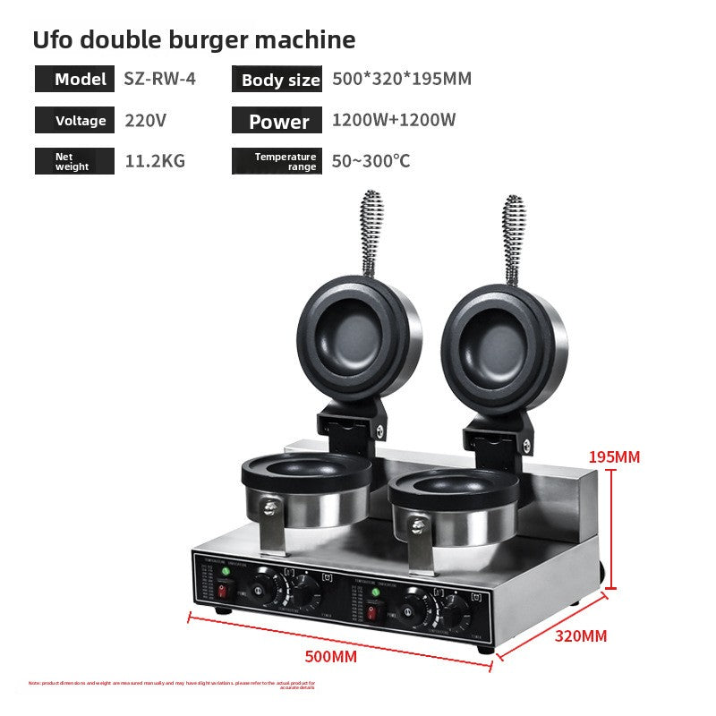 Commercial Dual Plate Sandwich Waffle Maker