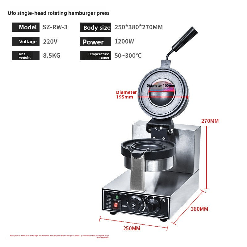 Commercial Dual Plate Sandwich Waffle Maker