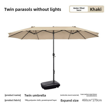Commercial Outdoor Sun Umbrella with Water-Injection Base