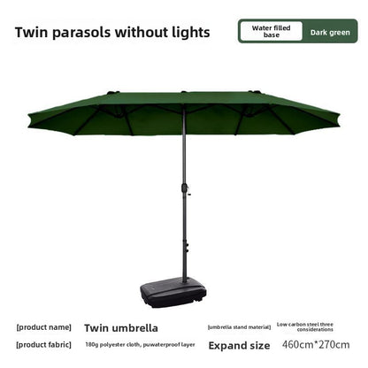 Commercial Outdoor Sun Umbrella with Water-Injection Base