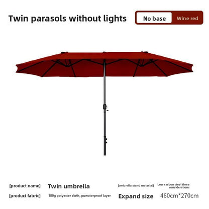 Commercial Outdoor Sun Umbrella with Water-Injection Base