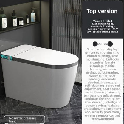 Compact Automatic Smart Toilet with Foam Shield