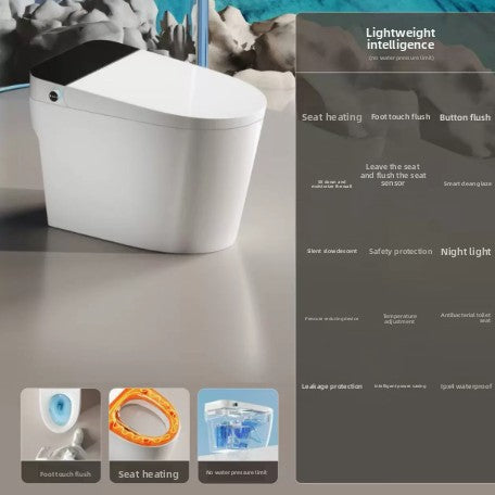 Compact Automatic Smart Toilet with Foam Shield