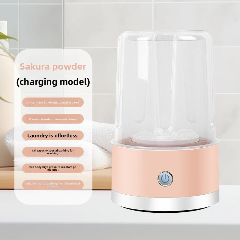 Compact charging washing machine