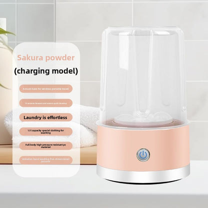 Compact charging washing machine