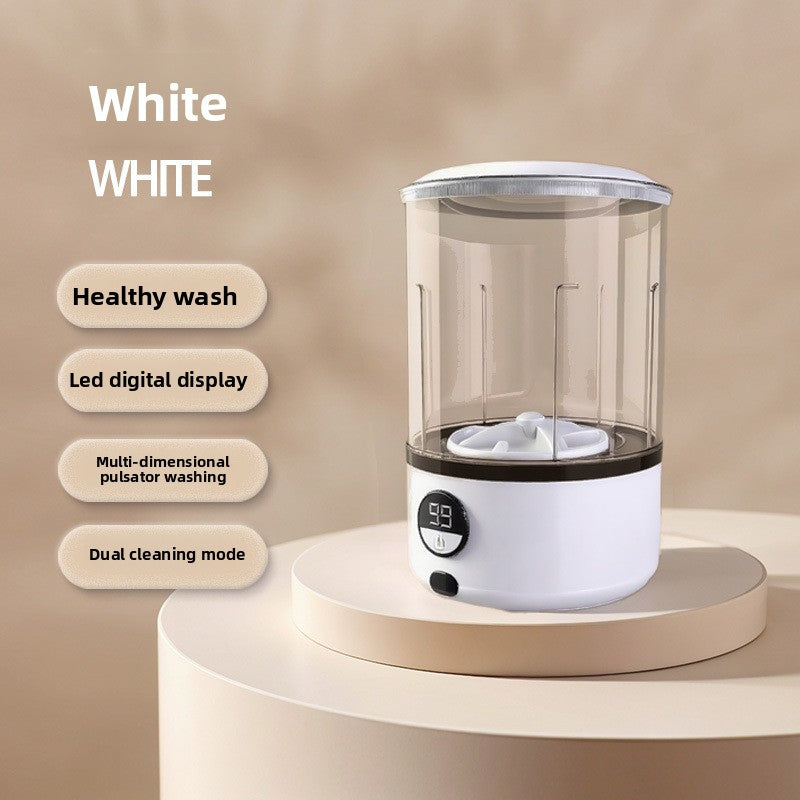 Compact charging washing machine