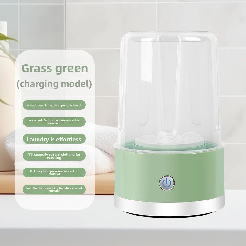 Compact charging washing machine