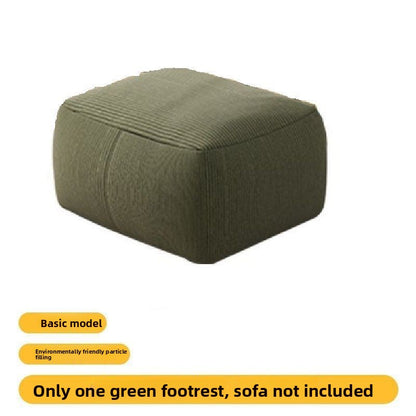 Compact Corduroy Lounge Sofa with Optional Footrest