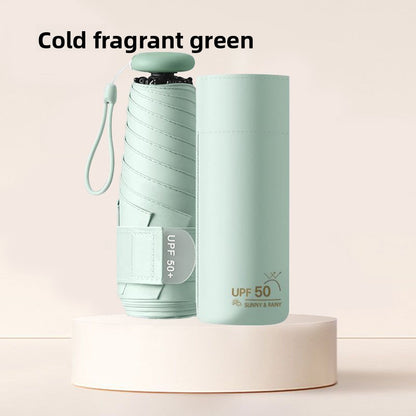 Compact Five-fold Sun Rain Umbrella
